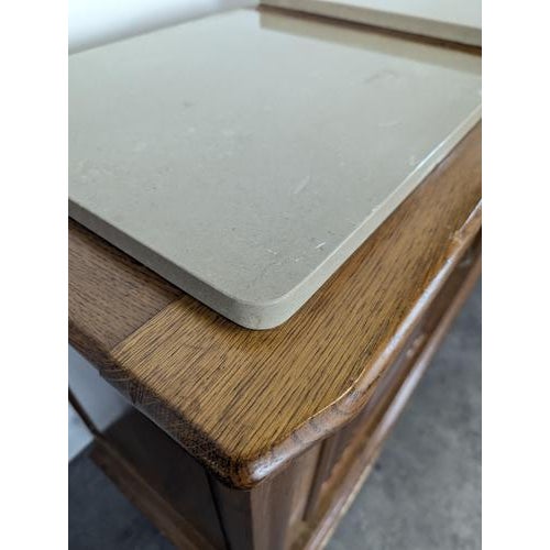 Oak Sideboard with Stone Top, 1960s For Sale - Image 4 of 7