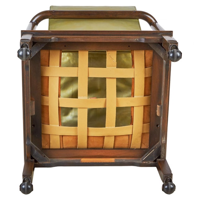 1960s Set of 4 Widdicomb Leather and Ebonized Walnut Club Chairs For Sale - Image 12 of 14