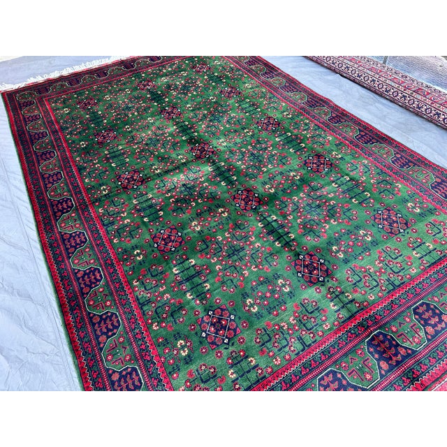 Green Khal Mohammadi Hand-Knotted Wool Rug - 6'5" X 10' For Sale - Image 6 of 13