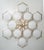 Fabio Ltd 21st Century Beehive Polished Brass Matte White Murano Flush Mount by Fabio LTD For Sale - Image 4 of 6