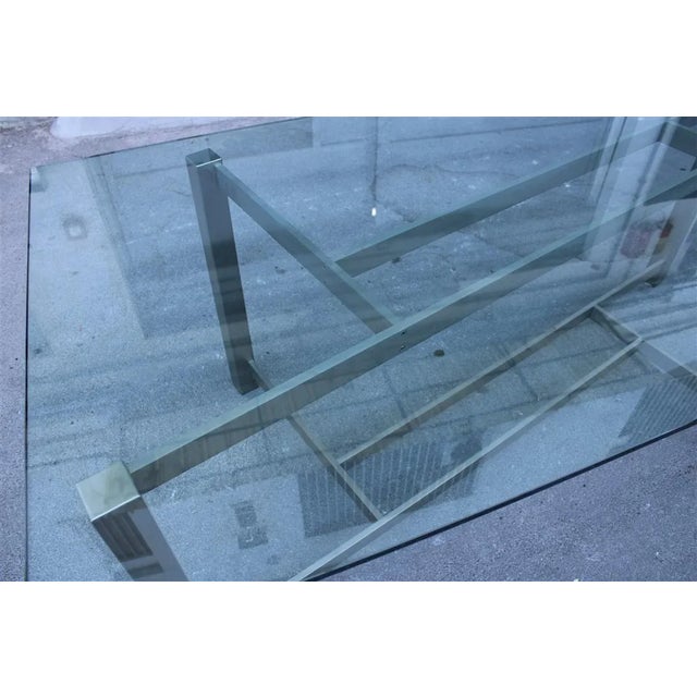 1960s Satin Steel Dining Table from Formanova, 1960s For Sale - Image 5 of 10