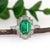 Modern 1.8Ct Colombian Emerald Ring With Natural Diamond Accents: Solid 14k Gold, 9x6mm, Size 6.75 For Sale - Image 3 of 7