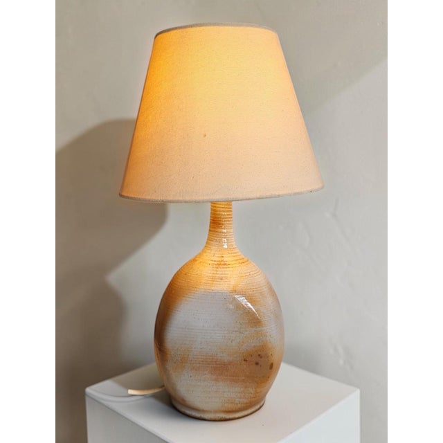 Vintage Sandstone Table Lamp, 1960 For Sale - Image 9 of 11