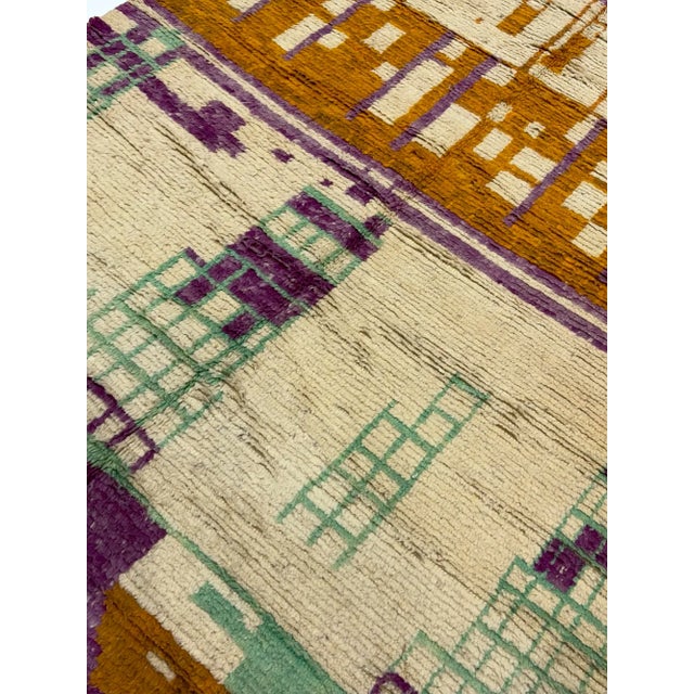 Textile Mid Century Moroccan Rug 6'5" X 9’6" For Sale - Image 7 of 7