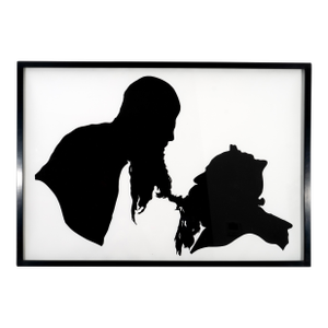 Miller & Shellabarger — Untitled Silhouette (Conjoined Six), 2008 Original Cut Paper Artwork