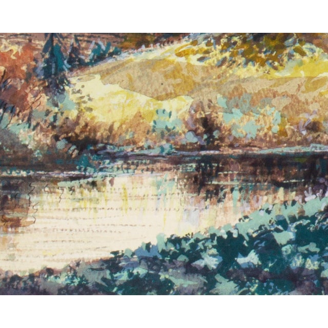 Watercolor Landscape Painting by Bill Abell For Sale - Image 4 of 7
