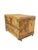 Wood Antique Handmade Folk Art Wood Box Crate Table With Wheels For Sale - Image 7 of 17