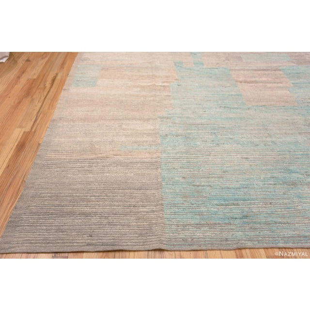 Contemporary Soft Color Large Contemporary Abstract Geometric Modern Area Rug For Sale - Image 3 of 7