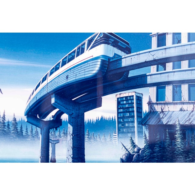 1990s Tim Wistrom “Urban Renewal” Signed & Numbered Seattle Limited Edition Print, Framed For Sale - Image 6 of 14