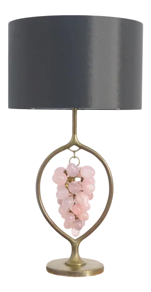 Vintage Brass and Quartz Table Lamp
