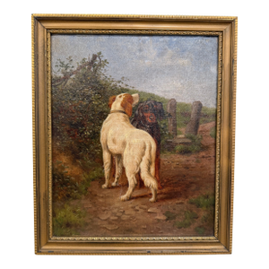 19th Century Oil on Canvas English Setter