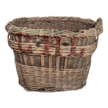 French Champagne Grape Basket, 1920s For Sale