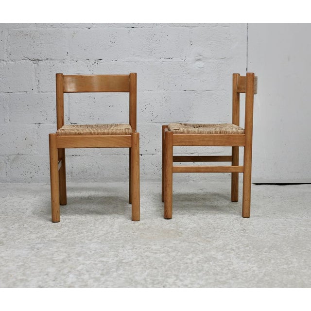 Set of Vintage French Straw Chairs, 1960 For Sale - Image 10 of 16