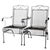 Mid-Century Modern Vintage 1990s Hi-Back Black Cast Iron Mesh Coil Sprung Rocking Arm Chairs - Set of 6 For Sale - Image 3 of 9