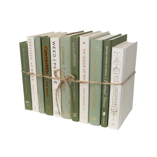 Booth & Williams Decorative Books - Ivy Cream Book Bundle - 1 Foot of Green Books For Sale - Image 4 of 4