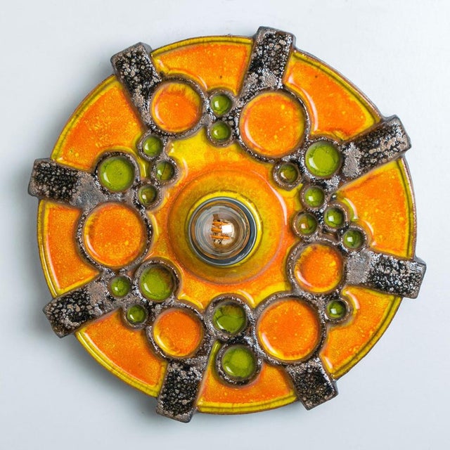 Danish Ceramic Wall Light, 1970 For Sale - Image 4 of 18
