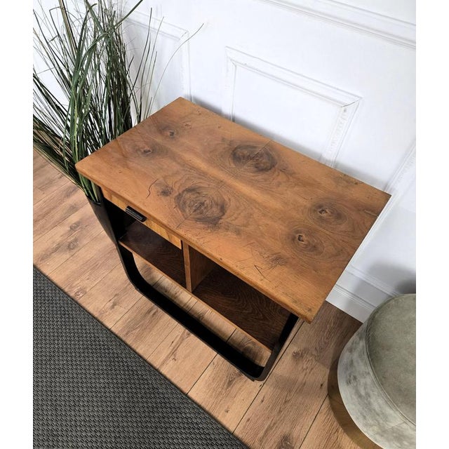 Wood Mid-Century Italian Art Deco Style Walnut Burl Dry Bar Cabinet, 1940s For Sale - Image 7 of 8