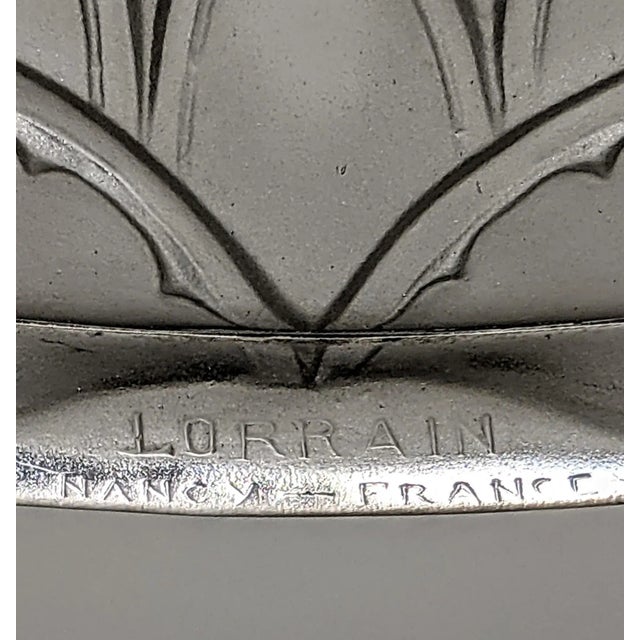 Bronze French Art Deco Table Lamp Signed Lorrain Nancy France For Sale - Image 8 of 9