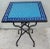 Metal 24" Square Mosaic Table Fish Style in Turquoise and Blue For Sale - Image 7 of 7