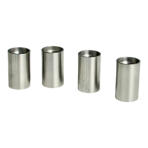 1970s Modernist Stelton Style Stainless Steel Salt & Pepper Shakers - Set of 4