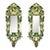 A Pair of Green Verre Eglomisé Mirrored Wall Sconces For Sale