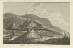 James Cook, Summer & Winter Houses, Kamchatka Cook Voyage, 1803, Engraving