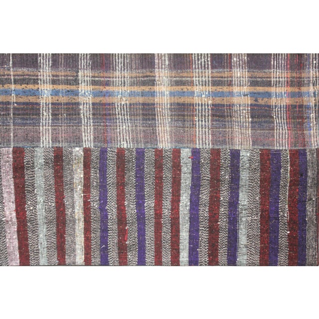 Traditional Handmade Vintage Patchwork Rug. 8'2" X 10' For Sale - Image 3 of 4