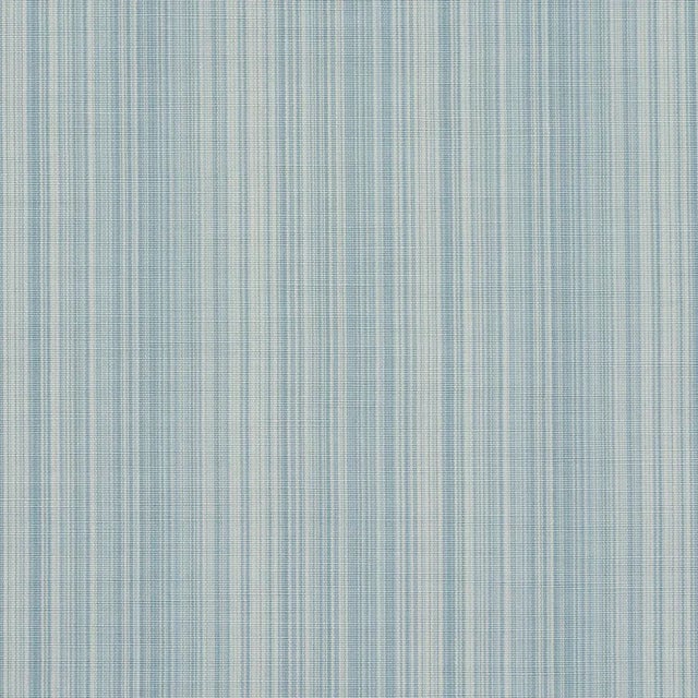 Schumacher SAMPLE - Schumacher X Mark D. Sikes Gracie Solid Strie Fabric In China Blue For Sale - Image 4 of 5