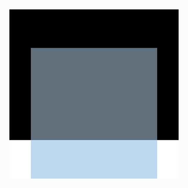 "The Interaction of Black and Powder Blue" Fine Art Print 16" X 20" by Liz Roache For Sale - Image 4 of 6