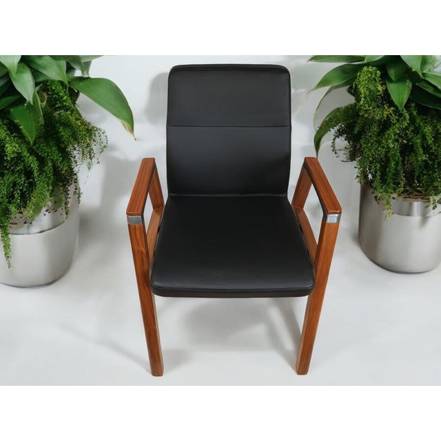 Vintage Desk Chair in Leather by Sven Christiansen, 1990s For Sale - Image 6 of 10