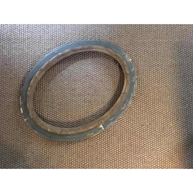 Neoclassical Oval Grey and Gold Wood Frame, Italy For Sale - Image 5 of 18