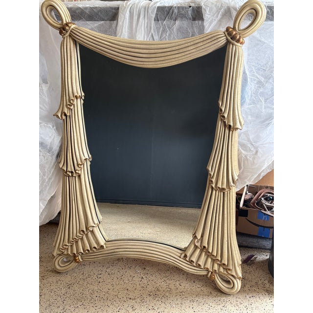 Hollywood Regency Style Wall Mirror For Sale - Image 11 of 12