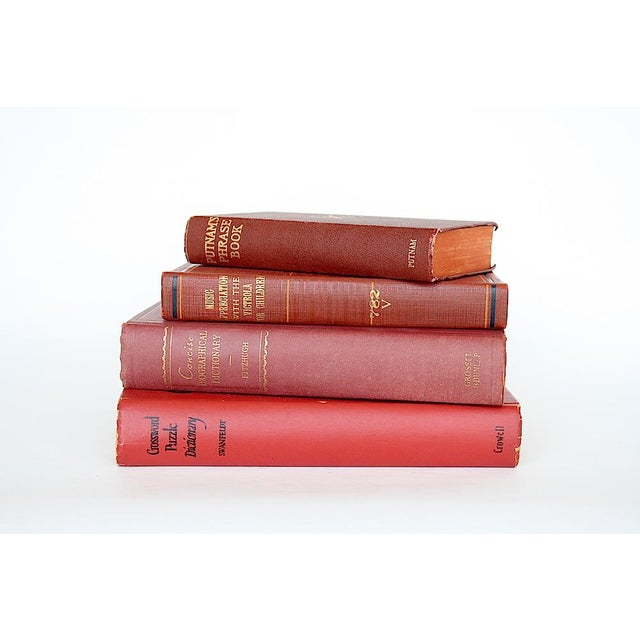 Contemporary Decorative Red Book Set for Library Decor For Sale - Image 3 of 7