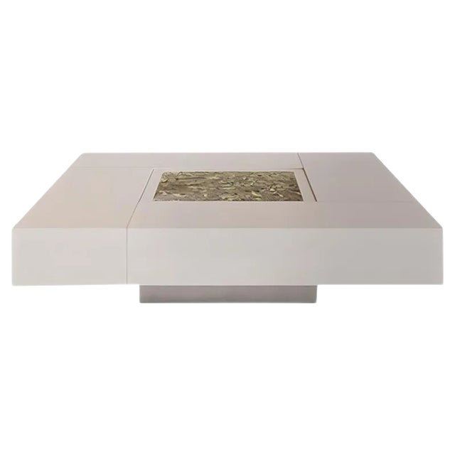 White Bone Septarian Table by Element&Co For Sale