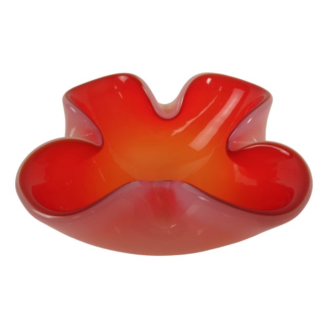 Sommerso Murano Glass Ashtray, Italy, 1960s For Sale