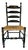 L. Hitchcock Rush Seat, Stenciled Ladder Back Dining Chair c.1980. For Sale