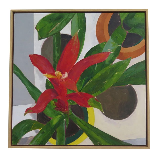 "Bromeliad II" Contemporary Oil Painting For Sale