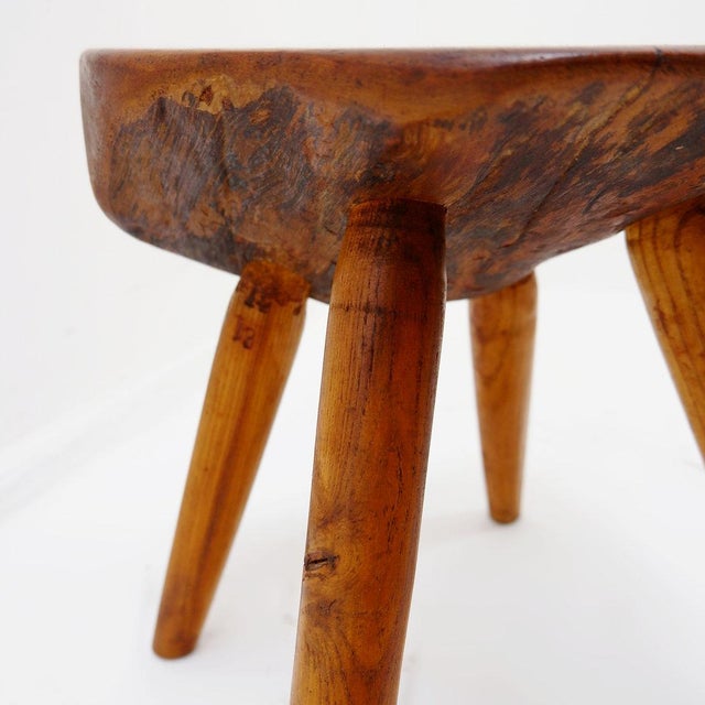 Vintage Stool in Wood, 1960s For Sale - Image 12 of 14