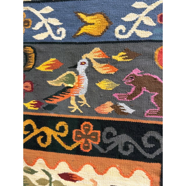 Late 20th Century Brazilian Tapestry Textile Wall Art, Vintage For Sale - Image 5 of 12