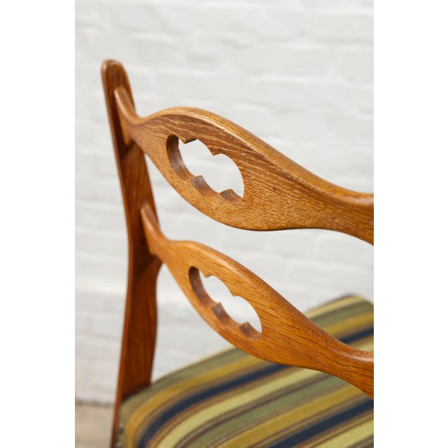 Vintage Oak and Wool Dining Room Chairs by Henning Kjaernulf, 1960s, Set of 4 For Sale - Image 11 of 18