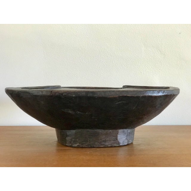 Brown Vintage Mid 20th Century Zulu Carved Wooden Meat Platter For Sale - Image 8 of 13