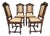 Neo-Renaissance Carved Wooden Chairs from Befos, 1880s, Befos, Set of 4 For Sale