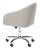 2020s Victor Tufted Linen Chrome Leg Swivel Office Chair in Grey & Chrome For Sale - Image 5 of 9