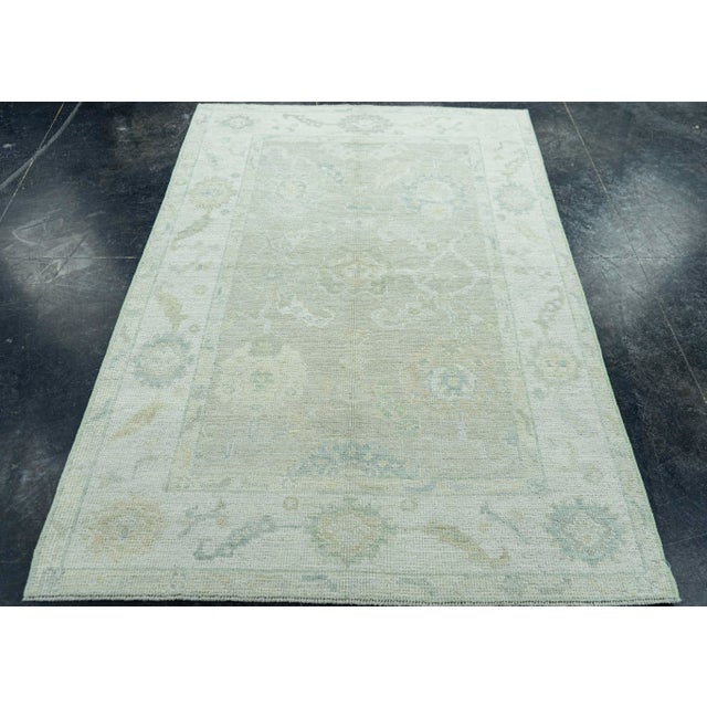 Turkish Oushak Rug 3'11" x 6'2" #19404 Explore a curated collection of hallway runners, wool rugs, and handmade...