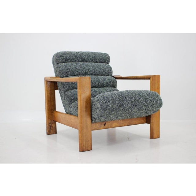 Oak Armchairs with Stools, Finland, 1960s, Set of 4 For Sale - Image 18 of 18