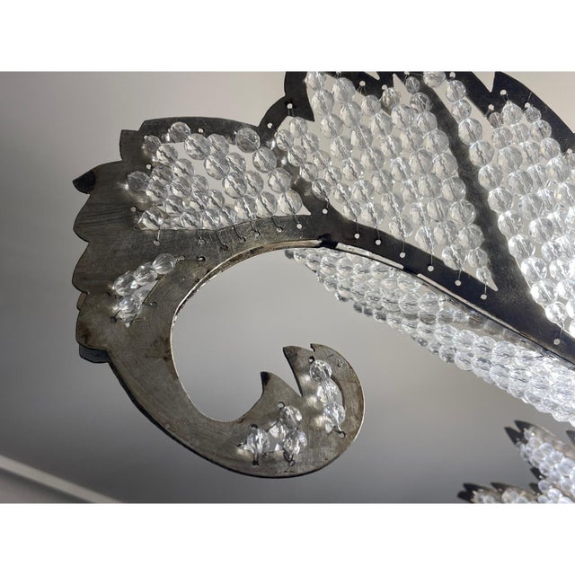 Biarritz Ceiling Fixture in Venetian Silver Leaf by Niermann Weeks For Sale - Image 4 of 7