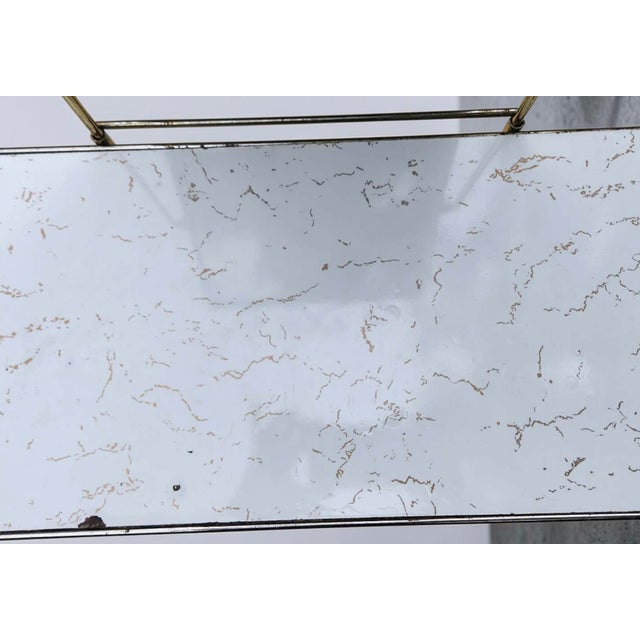 1970s Hollywood Regency Brass Makeup Vanity For Sale - Image 4 of 6