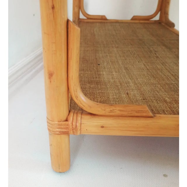 Vintage Large Bamboo Shelf For Sale - Image 9 of 15