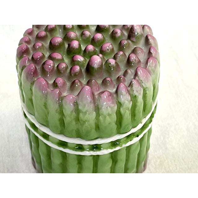 Asparagus Vintage Laslo for Mikasa Porcelain Asparagus Lidded Container Made in Japan For Sale - Image 8 of 12