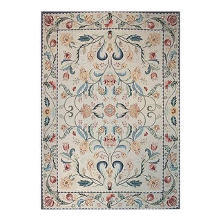 Handwoven French Style Needlepoint Rug 9’0″ X 12’0″ For Sale